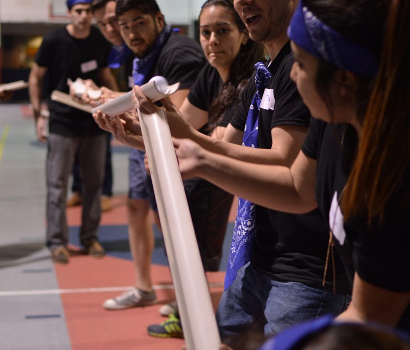 team building track for ball
