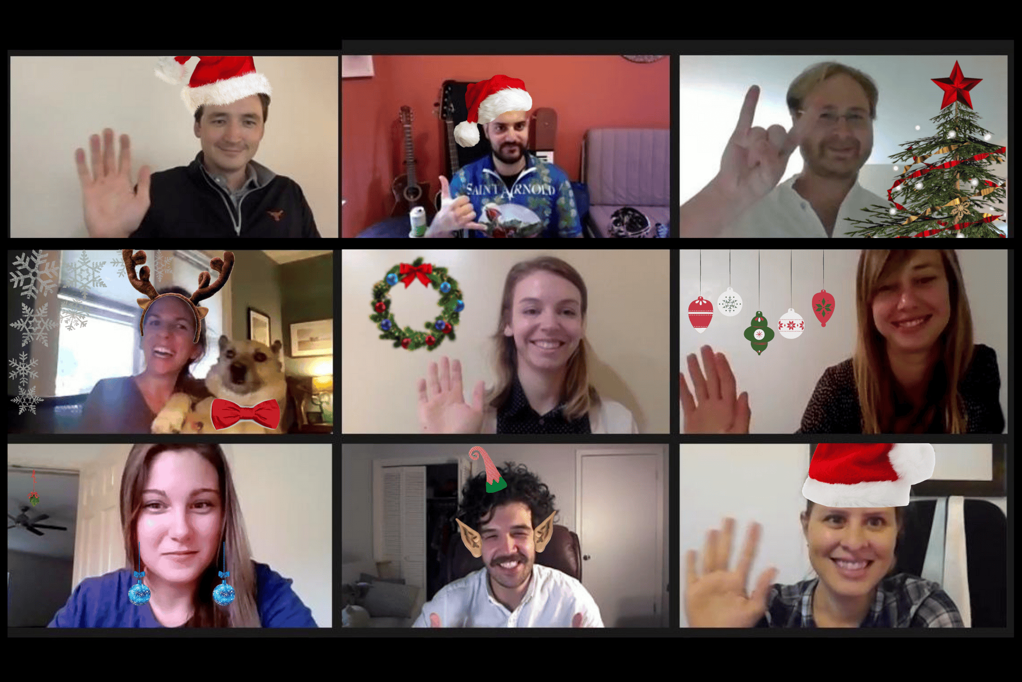 Christmas zoom call