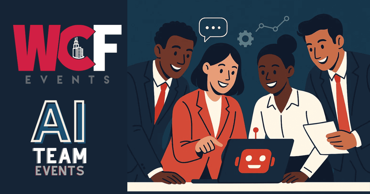 Corporate Employees Enjoying WCF's New AI-Integrated Team Events